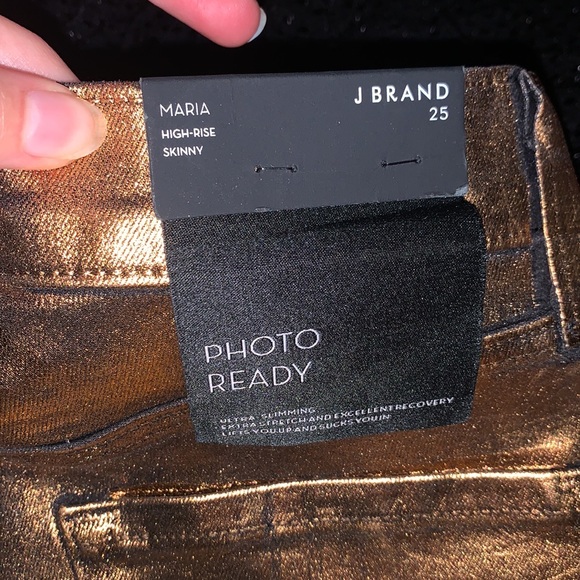 J Brand X Halpern | Gold Foil Jeans Size 25 - Picture 10 of 14